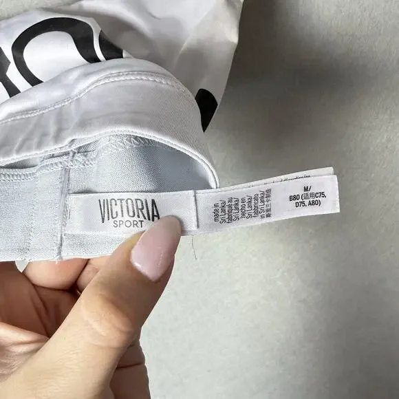 Victoria Secret Sport Black and White Graphic Sports Bra Bralette Size M - Picture 4 of 11